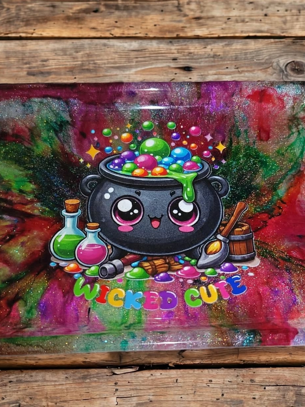 Wicked Cute Colorful Cauldron Coaster - Multicolor